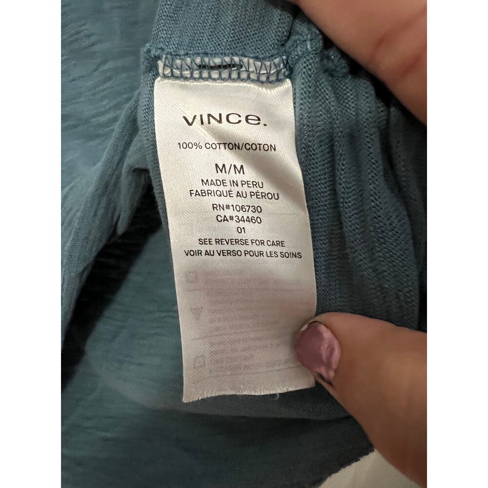 Vince Classic Slub Polo Shirt Size Medium - Picture 4 of 4